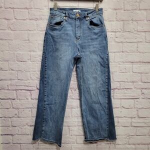 STS Blue Sabrina Ultra High Rise Jeans 27 Wide Leg Two Tone Denim 90s Vibe Retro
